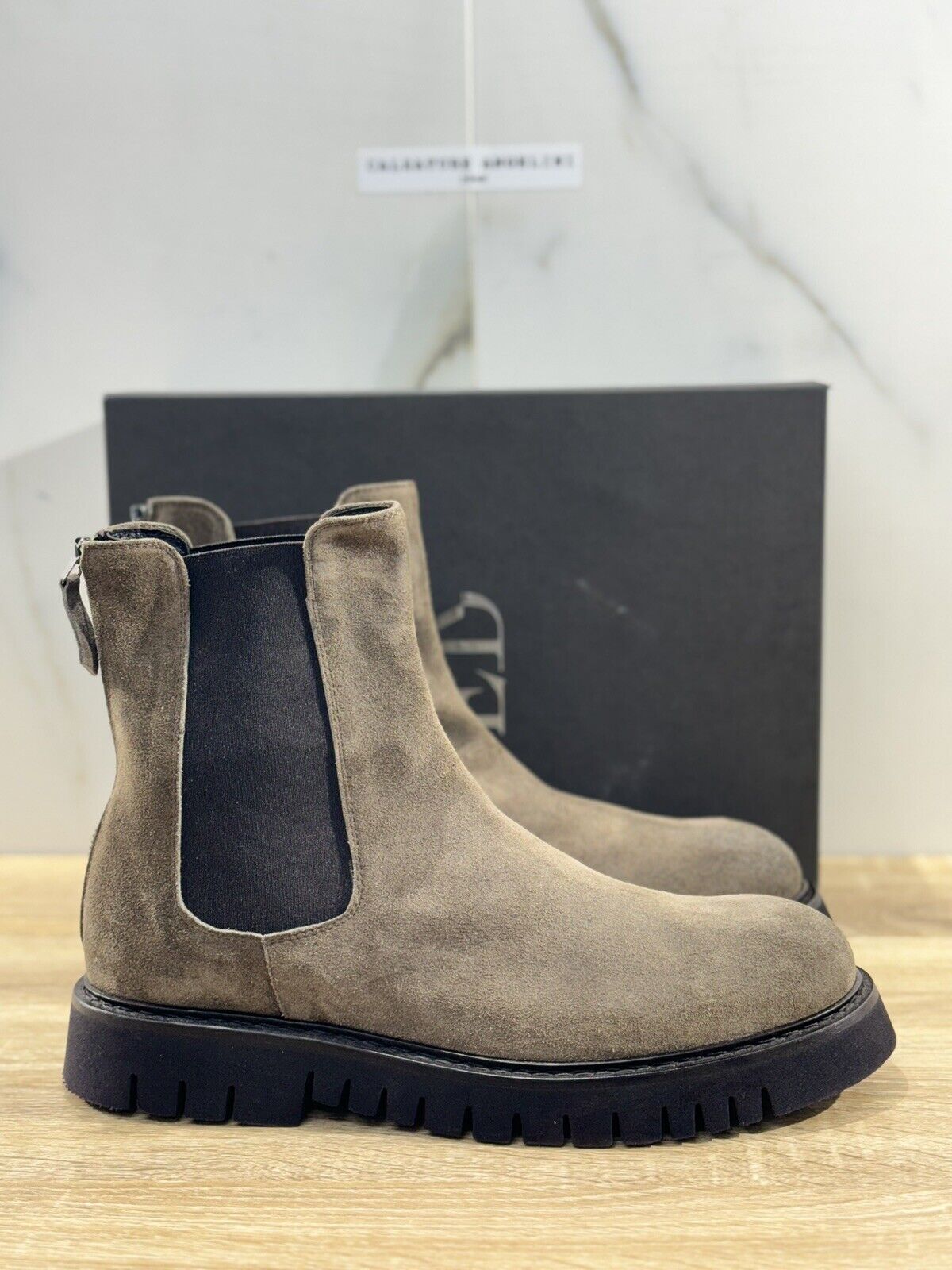 Ernesto Dolani Chelsea Boot Uomo Yukon Track Suede 45