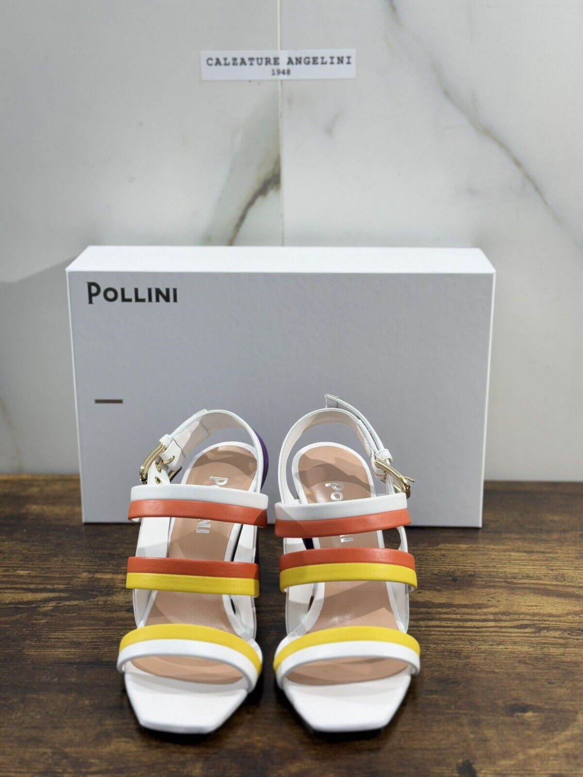 Pollini Sandalo Donna Pelle  Bianco  Luxury Woman Sandal Pollini Summer Icon 38