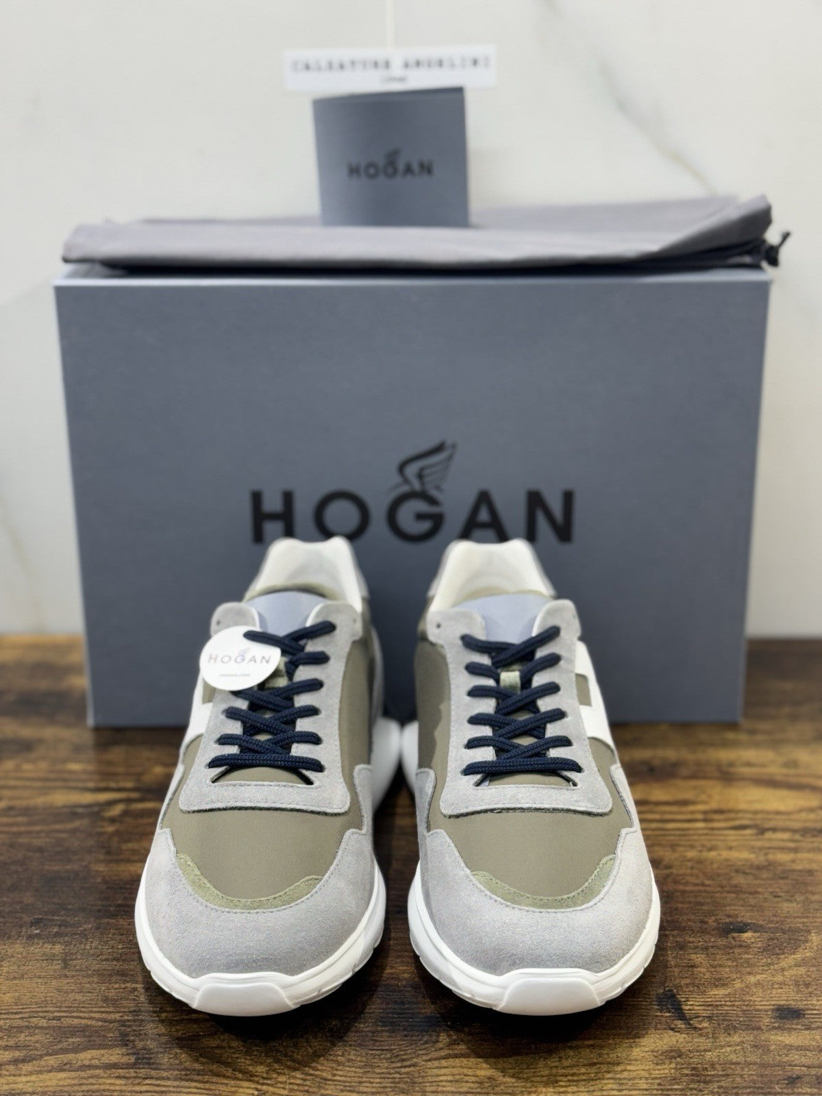 Hogan Interactive 3 Pelle Suede Grey  Verdone Casual Hogan Uomo 41.5
