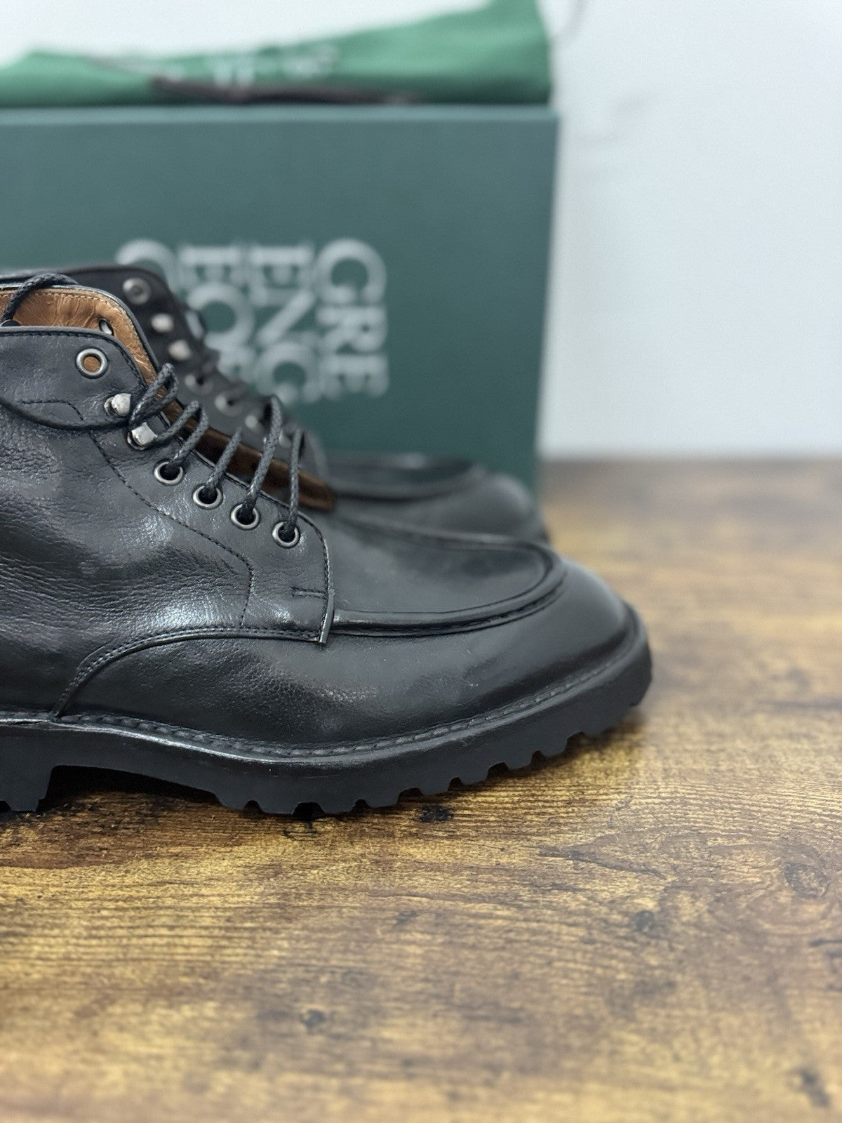 Green George Polacchino Pelle Nera Extra Light  Casual Boot Uomo 43