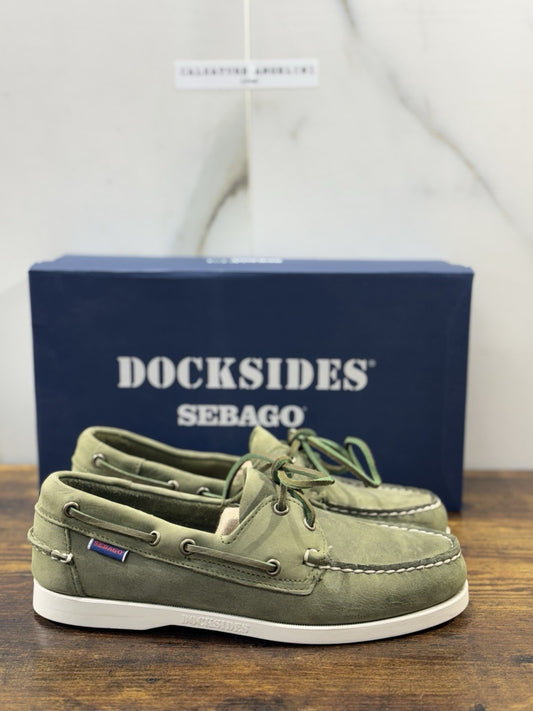 Sebago Docksides Portland Crazy Green     Scarpa Da Barca Uomo Sebago 41