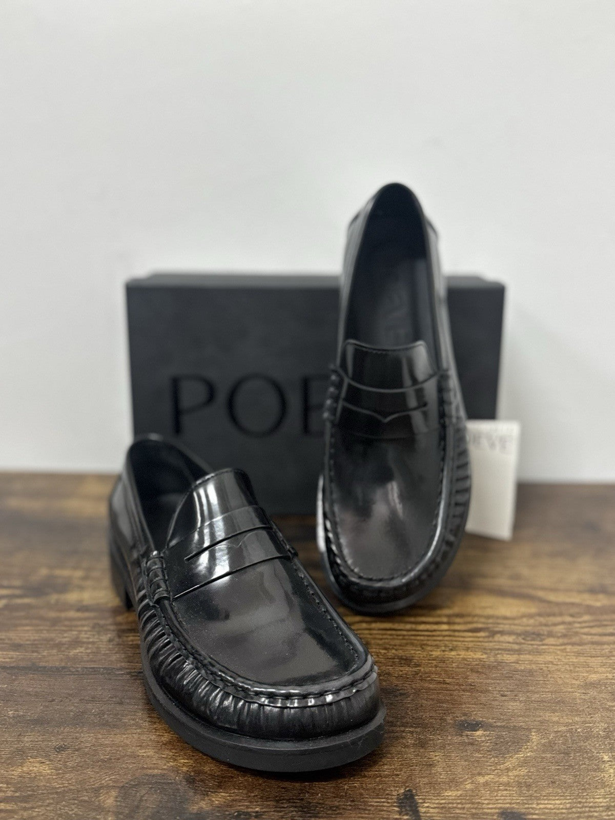 Poeve Mocassino Pelle Nero Causal Donna 36