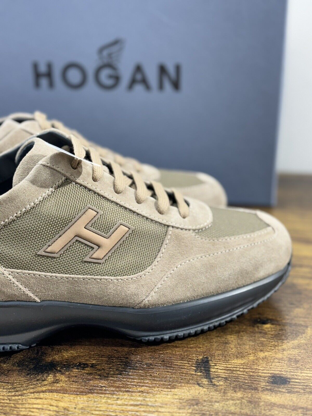 Hogan Interactive uomo suede Tortora     luxury casual hogan shoes 42