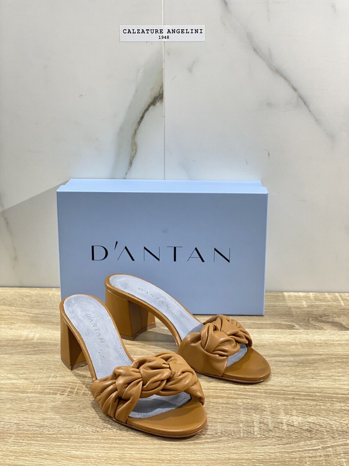 D’antan Sandalo Donna Pelle Cuoio Made In Italy Con Tacco 36