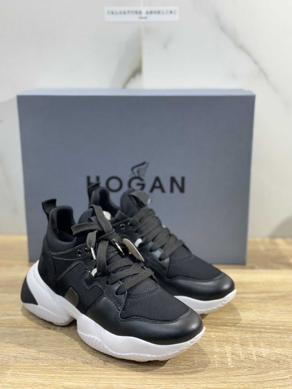 Hogan Interaction Sneaker Donna Nera Casual Woman Hogan Shoes 35