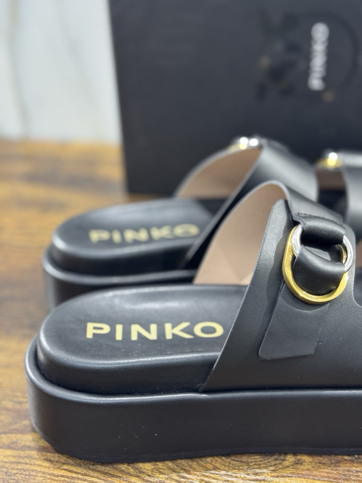 Pinko Sandalo Flores Pelle Nero    Casual Pinko Donna 40