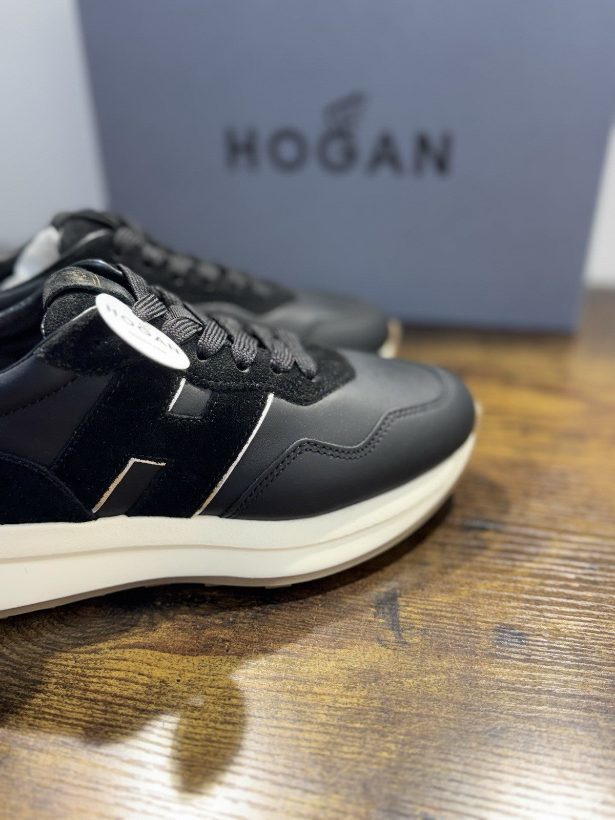 Hogan H641  Sneaker Pelle Nero  Memory Grey Casual Donna 38