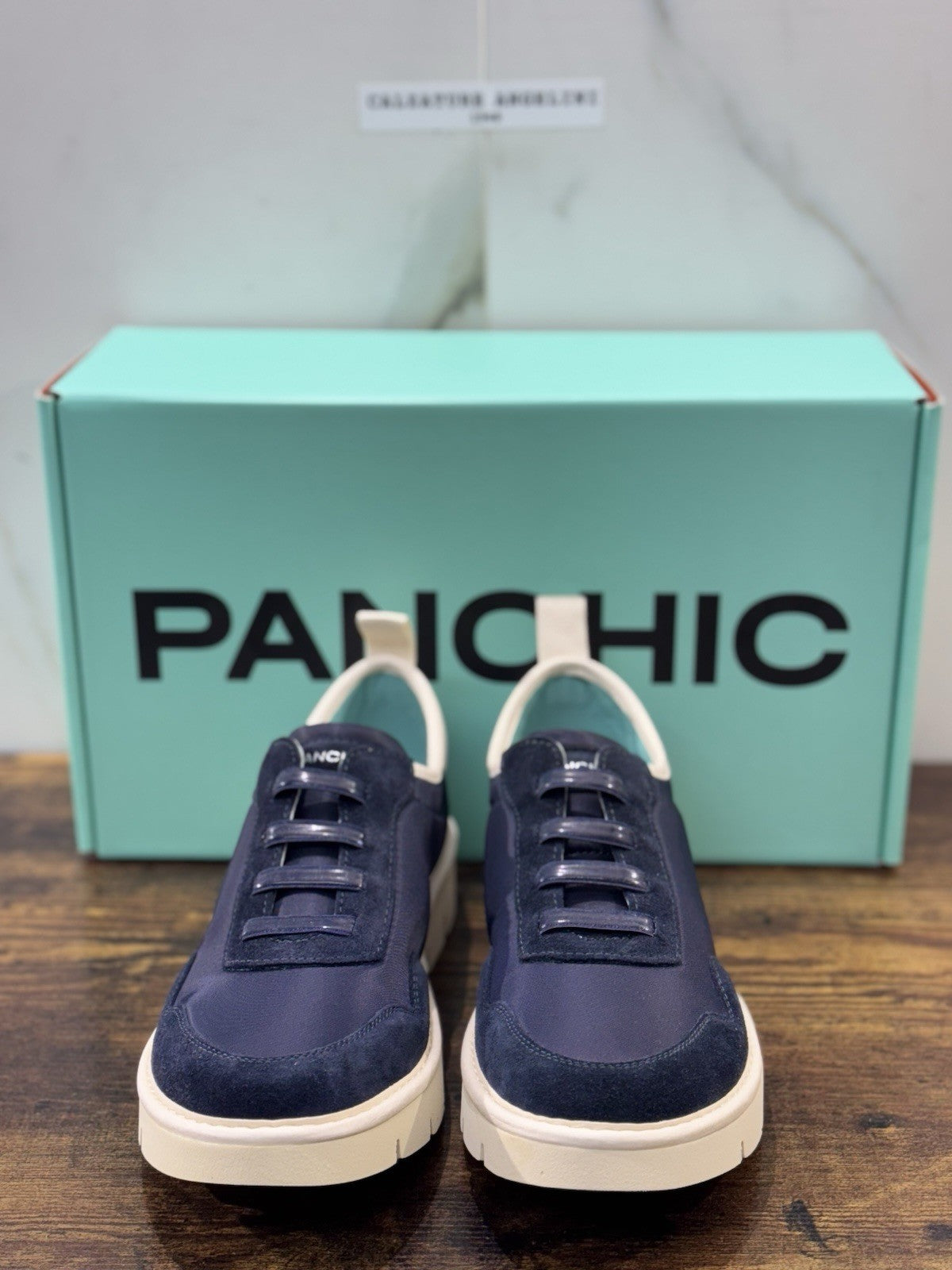 Panchic Slip On Scarpa Suede Nylon Blu   Casual Uomo 41