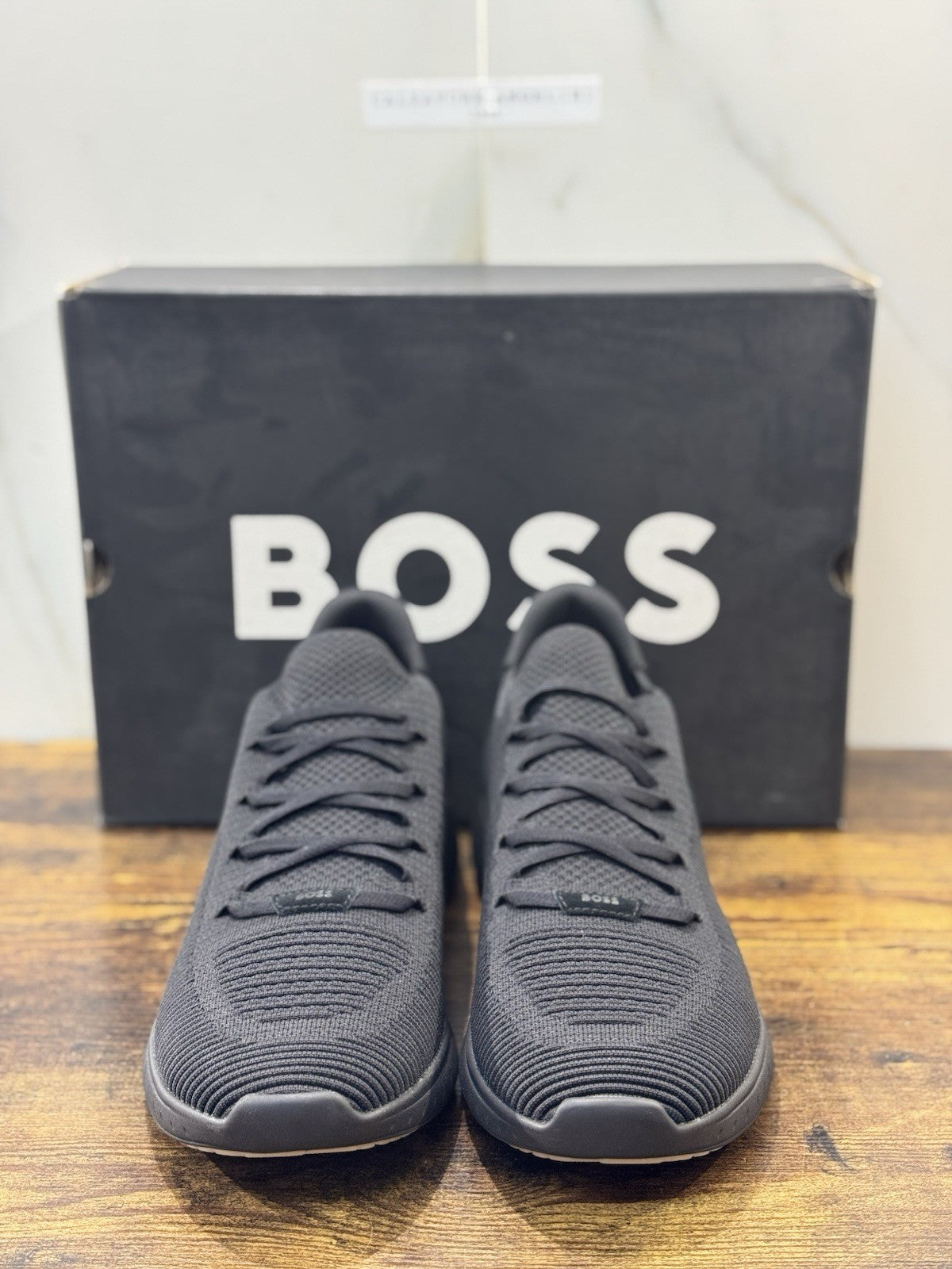 Boss Sneaker Knit Nera Casual Scarpa Uomo Boss 45