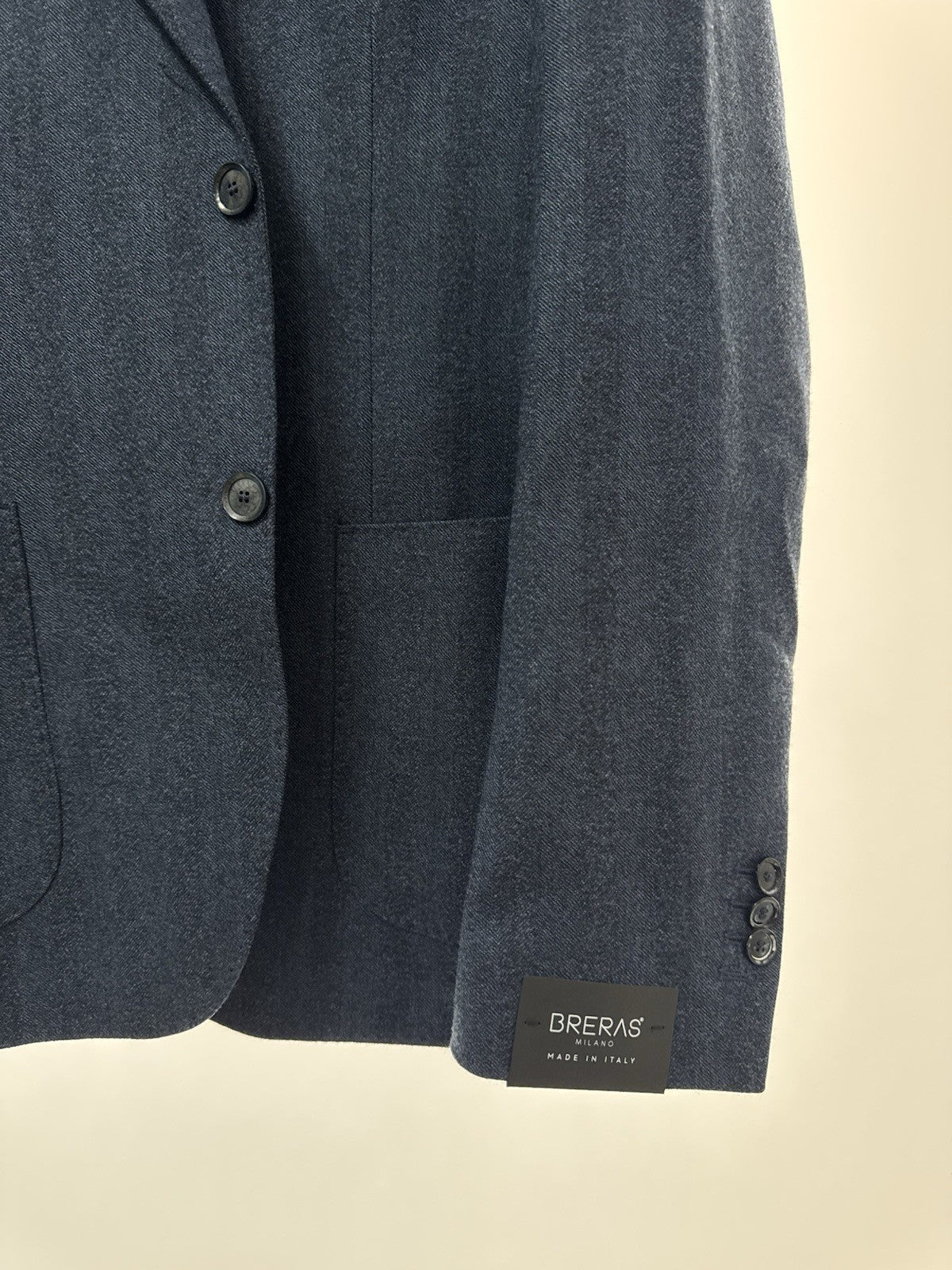 Breras Milano Giacca 100% Lana Vergine   Blu Uomo 50