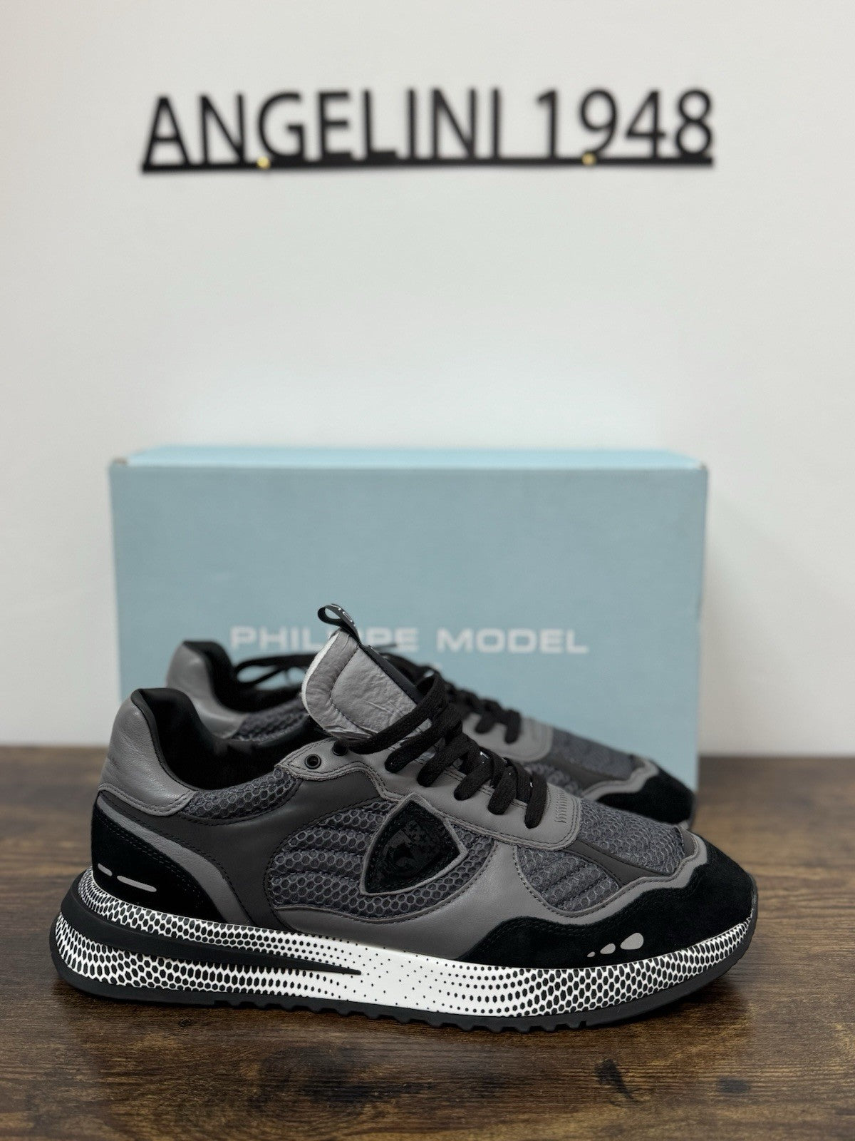 Philippe Model Olympique Low  Sneaker Pelle Nero       Casual Uomo 44