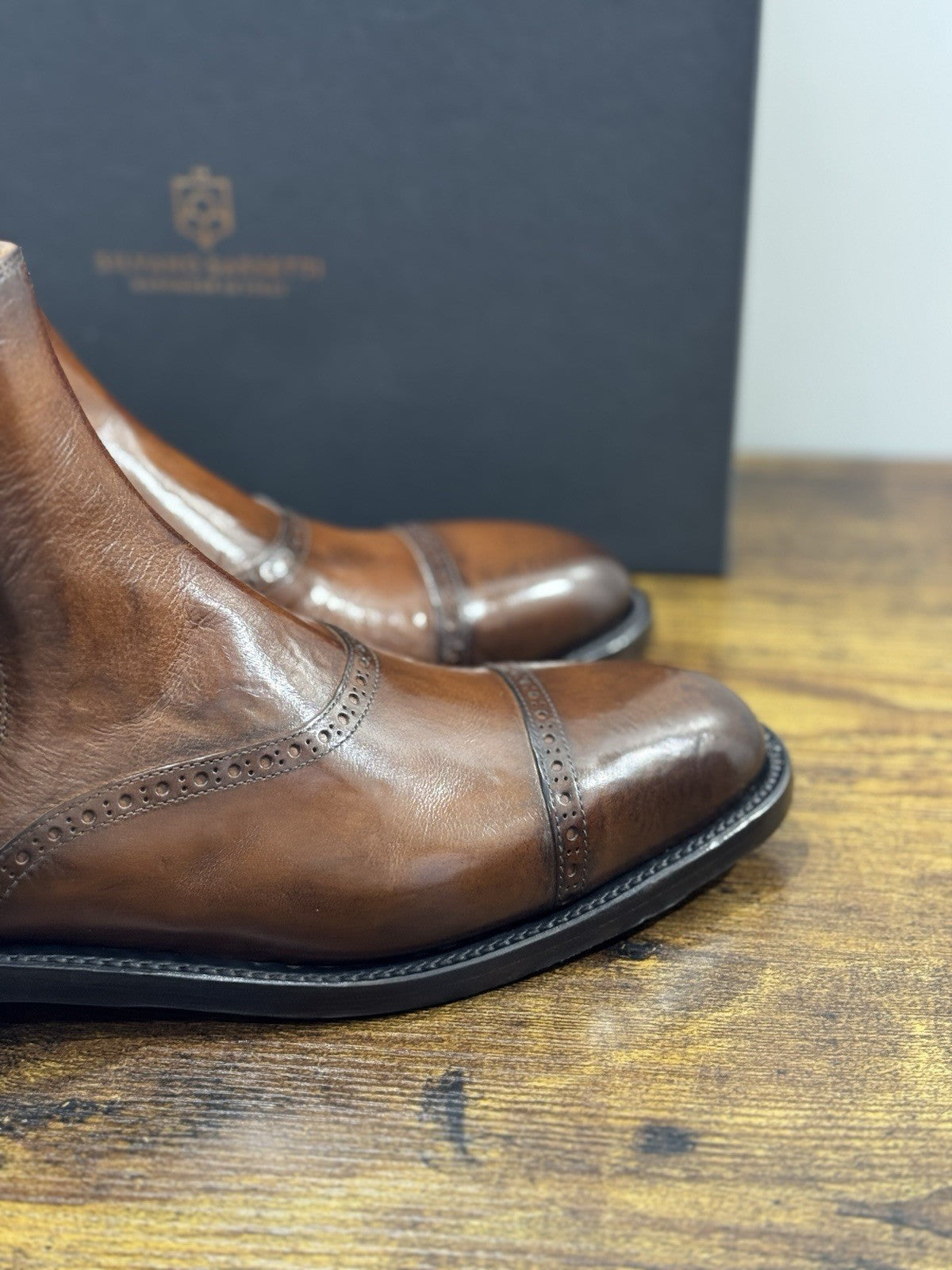 Silvano Sassetti Chelsea Boot Pelle Cuoio  Luxury Handmade Donna 37