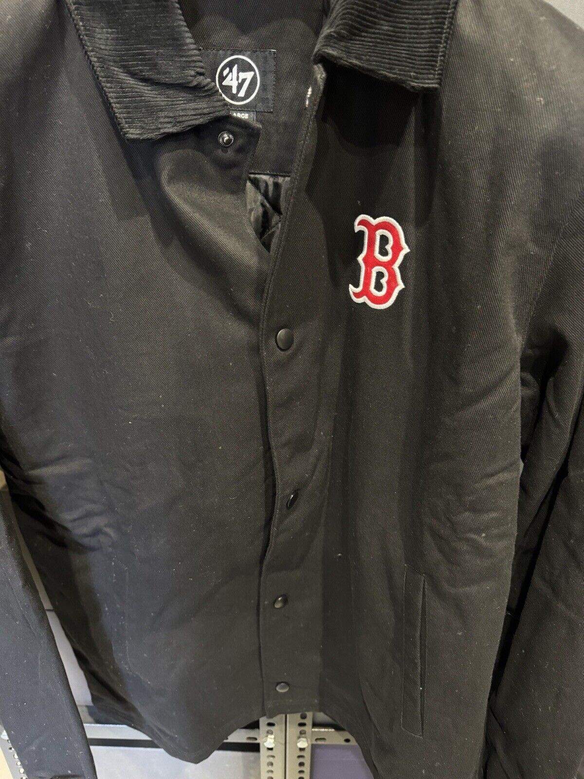 47 Let Your You Out Giacca Boston Red Sox  Jet Black Uomo Collo Velluto Taglia M