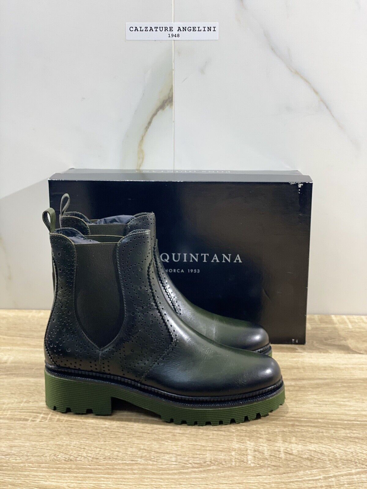 Pons Quintana Stivaletto Donna Pelle Verdone Casual Chelsea Boot 36