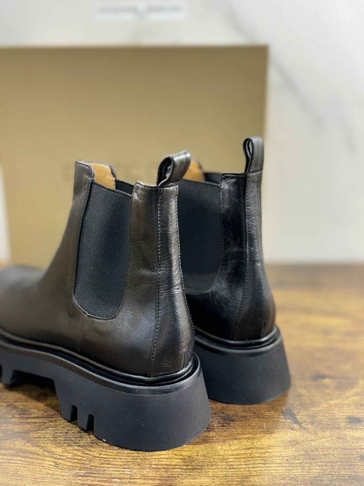 Pomme D’or Chelsea Boot Donna Pelle Nero       Luxury Handmade Woman 40