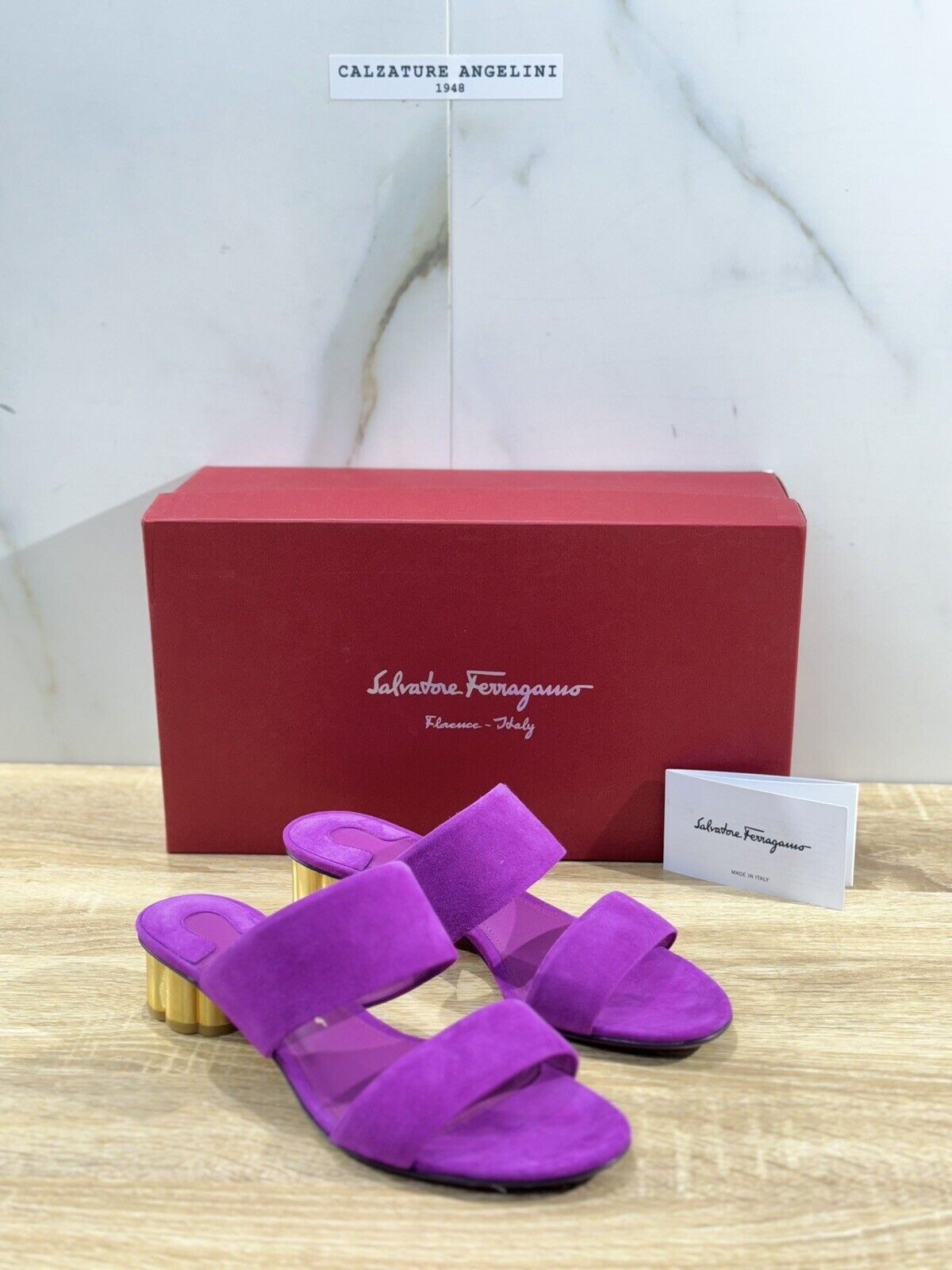 Salvatore Ferragamo Sandalo Donna Belluno Suede Luxury Ferragamo Woman 36.5