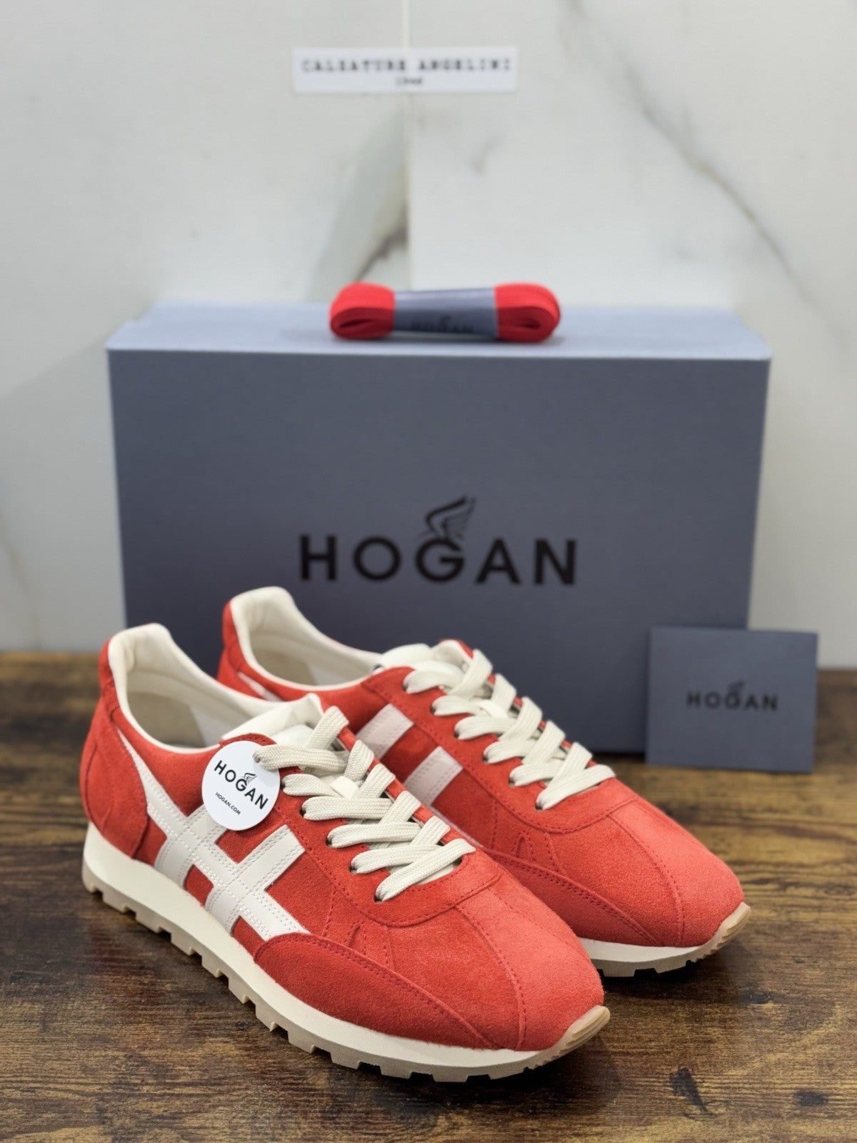 Hogan H671  Sneaker Pelle Suede Rossi      Hogan Scarpe Donna 39