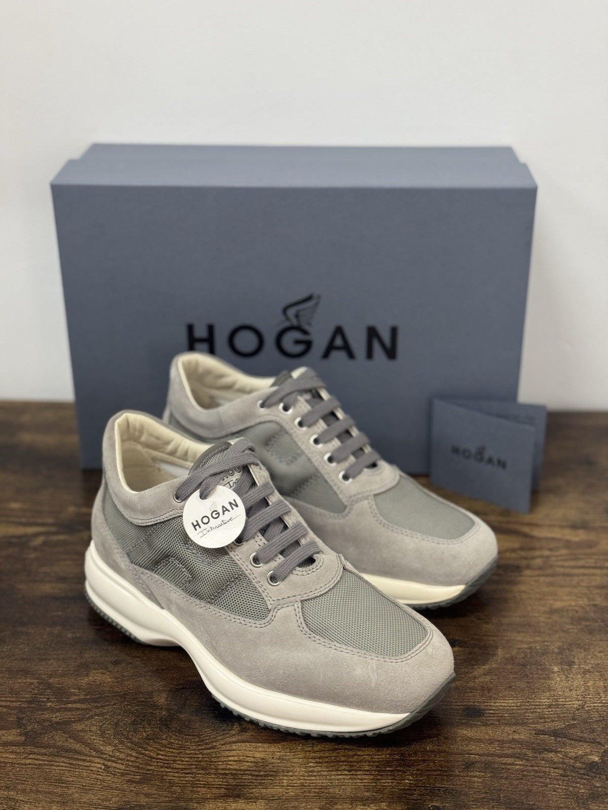 Hogan Interactive Icon Pelle Grey Glasse’    Casual Sneaker Hogan Uomo 39
