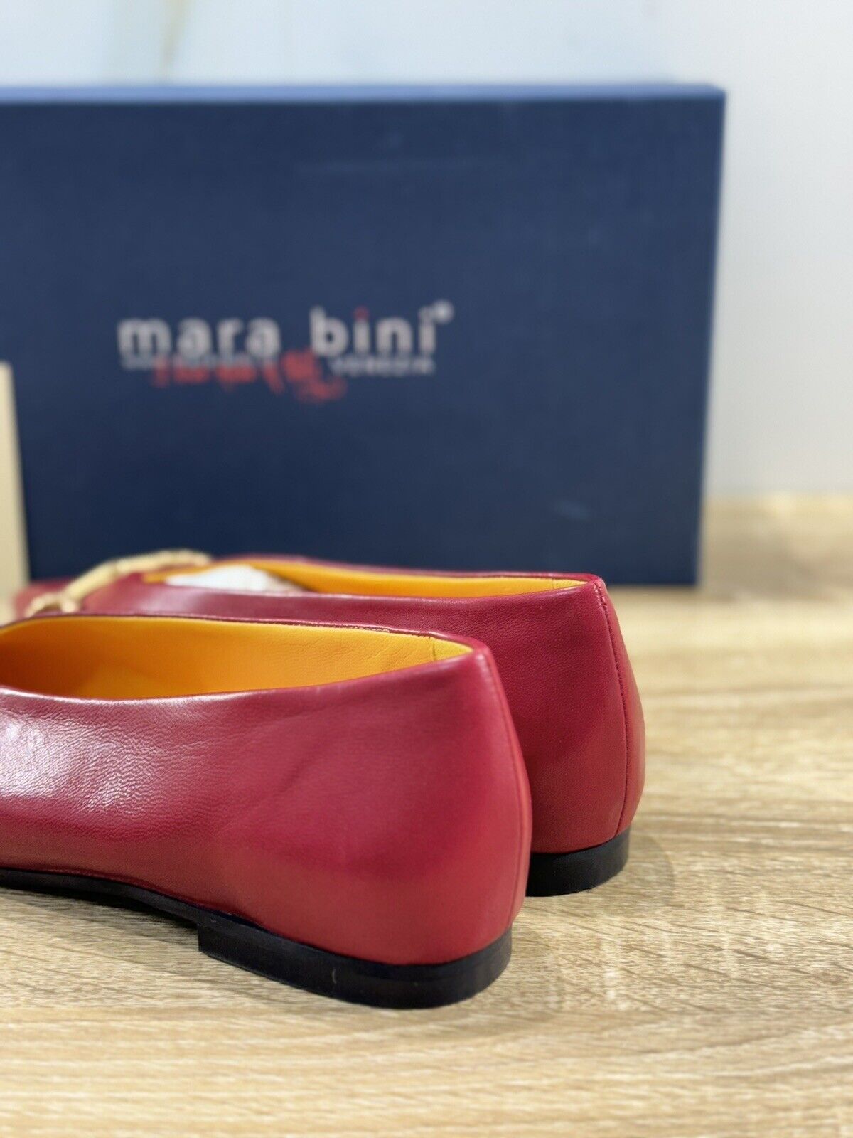 Mara Bini Ballerina   Donna Pelle Rossa Handmade Sacchetto 36