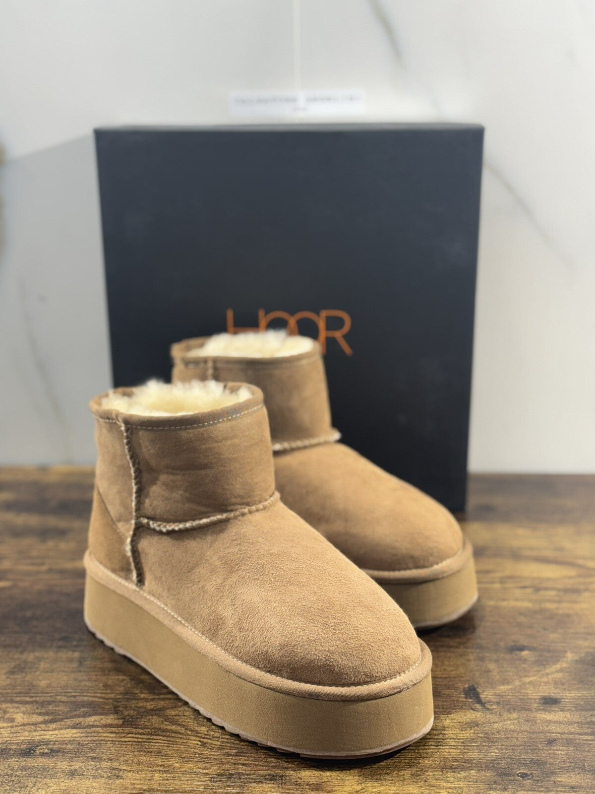 Hoor Stivaletto Donna Vega Suede Taupe  Zeppa Extra Light 38