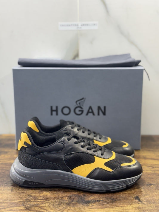 Hogan New Hyperlight Sneaker Pelle Nero Memory Foam Luxury Hogan Uomo 42.5