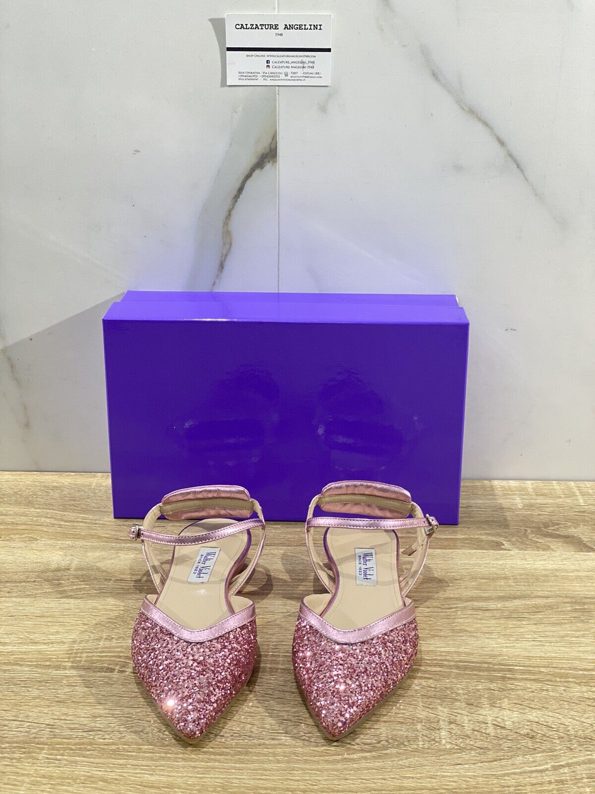 Walter Violet scarpa donna 1624 glitter rosa tacco 10 37