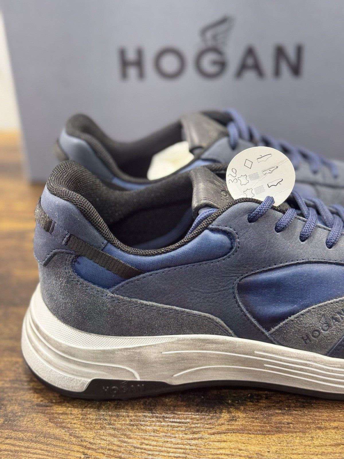 Hogan New Hyperlight Sneaker Pelle Blu   Memory Foam Luxury Hogan Uomo 43