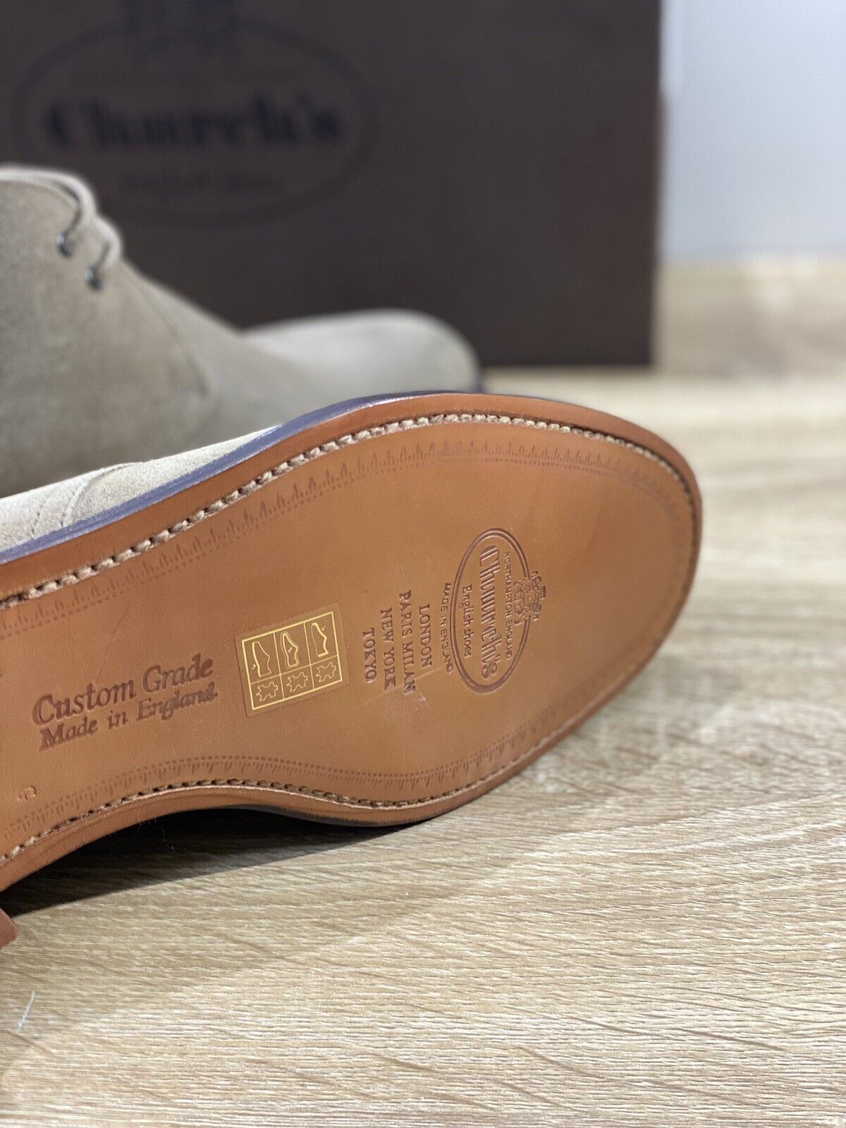 Church’s Sahara L polacchino uomo suede stone fondo cuoio church’s men 40