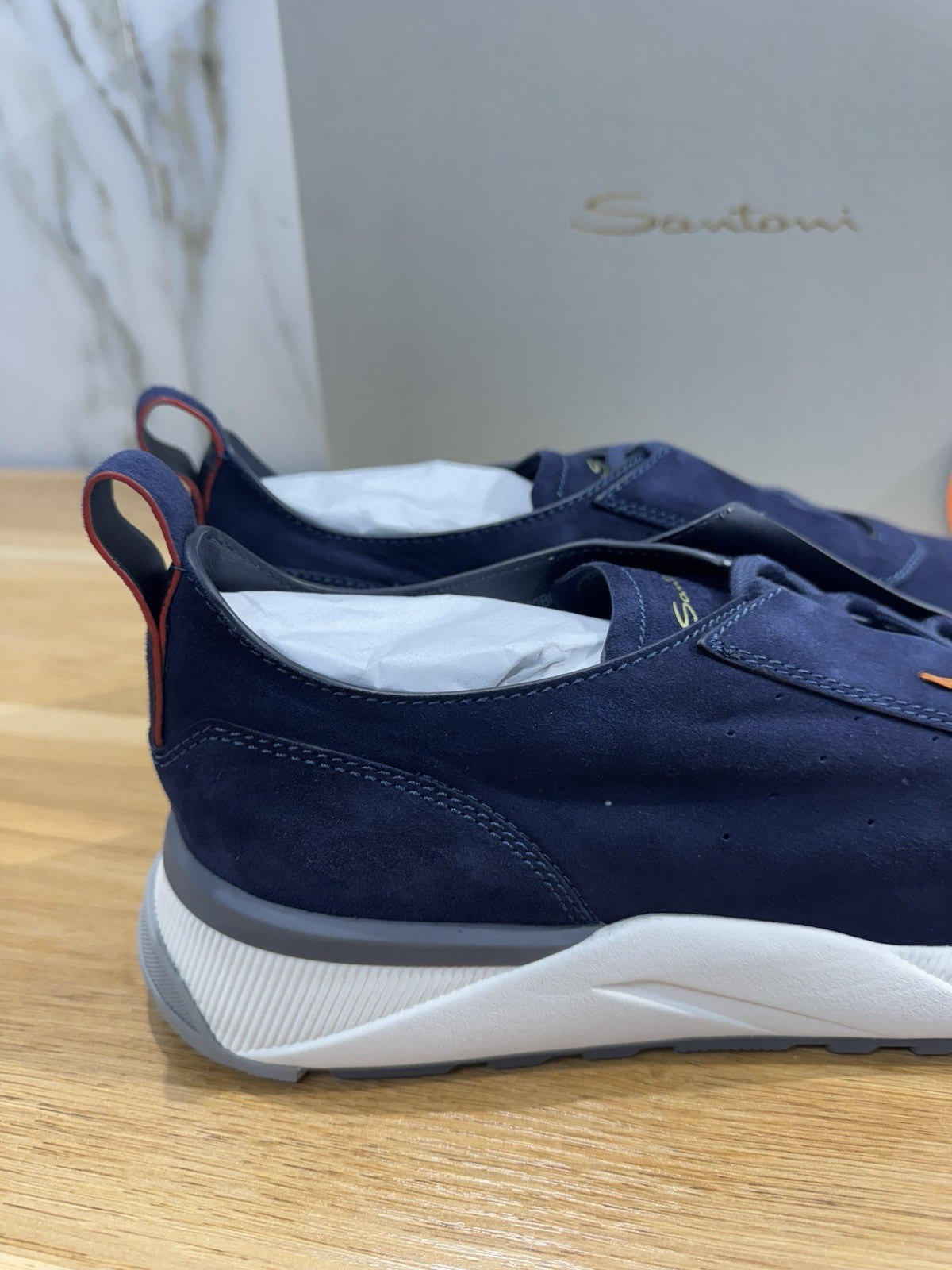Santoni Innova Sneaker Light Blu   Pelle Casual Men Shoes Santoni Innova 44