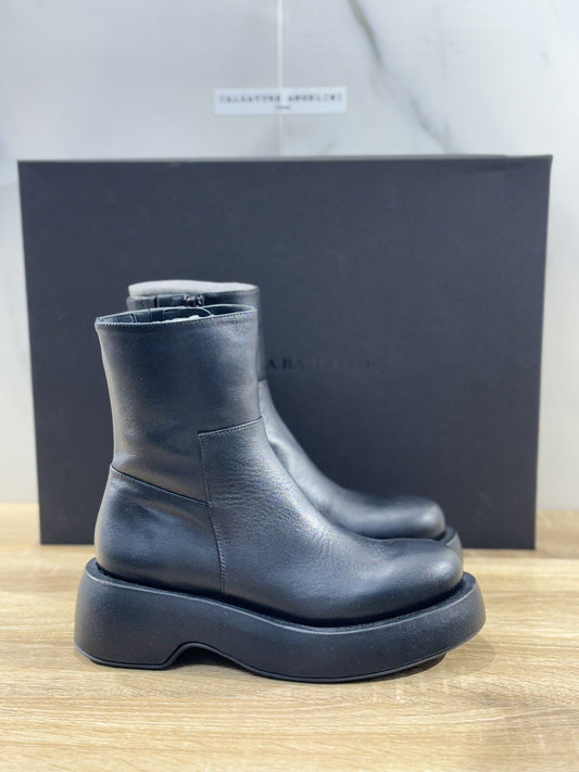 Paloma Barcelo’ Stivaletto Ebo   Donna Pelle Nero Zeppa  36