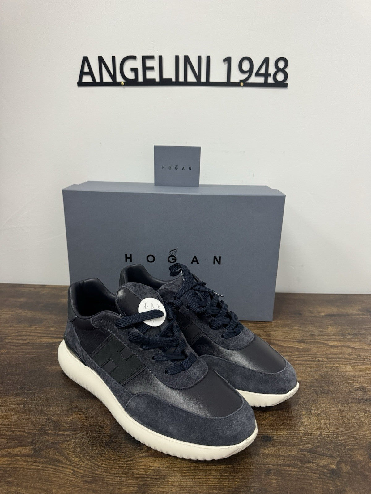 Hogan H709 sneaker Pelle Blu   memory foam Luxury HoganShoes Uomo 43