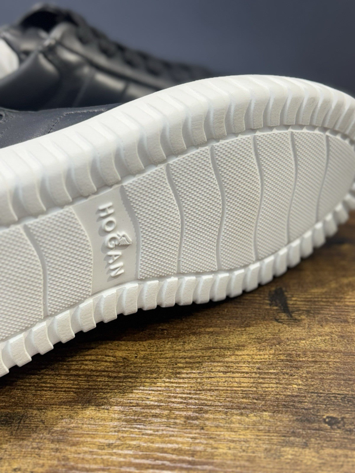 Hogan H-stripes  H Spezzata Pelle Nero Memory Foam  Hogan Uomo 39