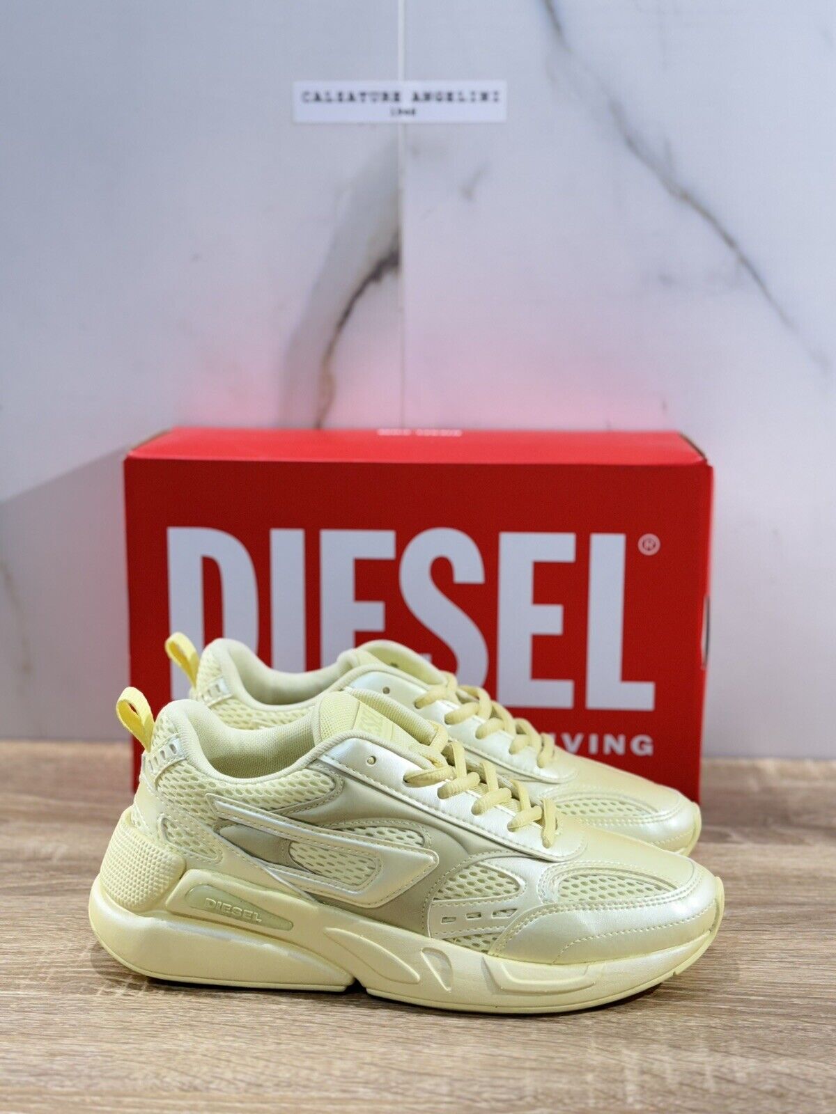 Diesel Sneaker Donna Serendipity Sport Casual Pelle Light Yellow  Extra Light 41