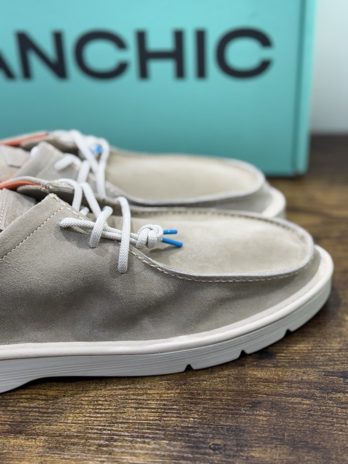 Panchic Lace Up Scarpa Suede  Grey  Casual Uomo 44