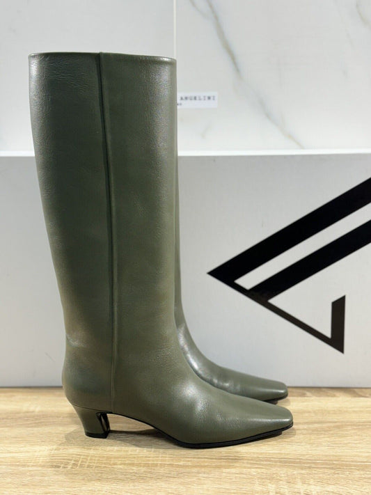 Giampaolo Viozzi Macys Stivale A Tubo Pelle Verde  Luxury Boot Woman 36