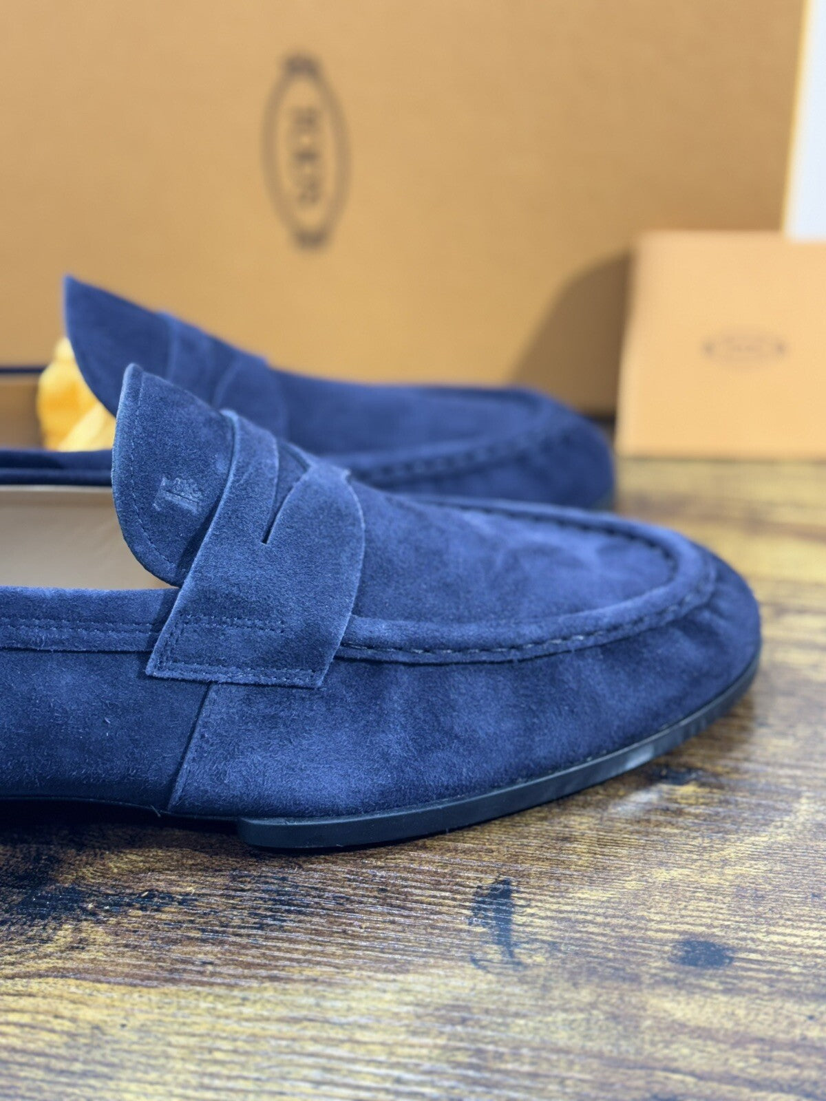 Tod’s Mocassino Uomo Icon Gomma  Suede Blu   Luxury Tod’s 41