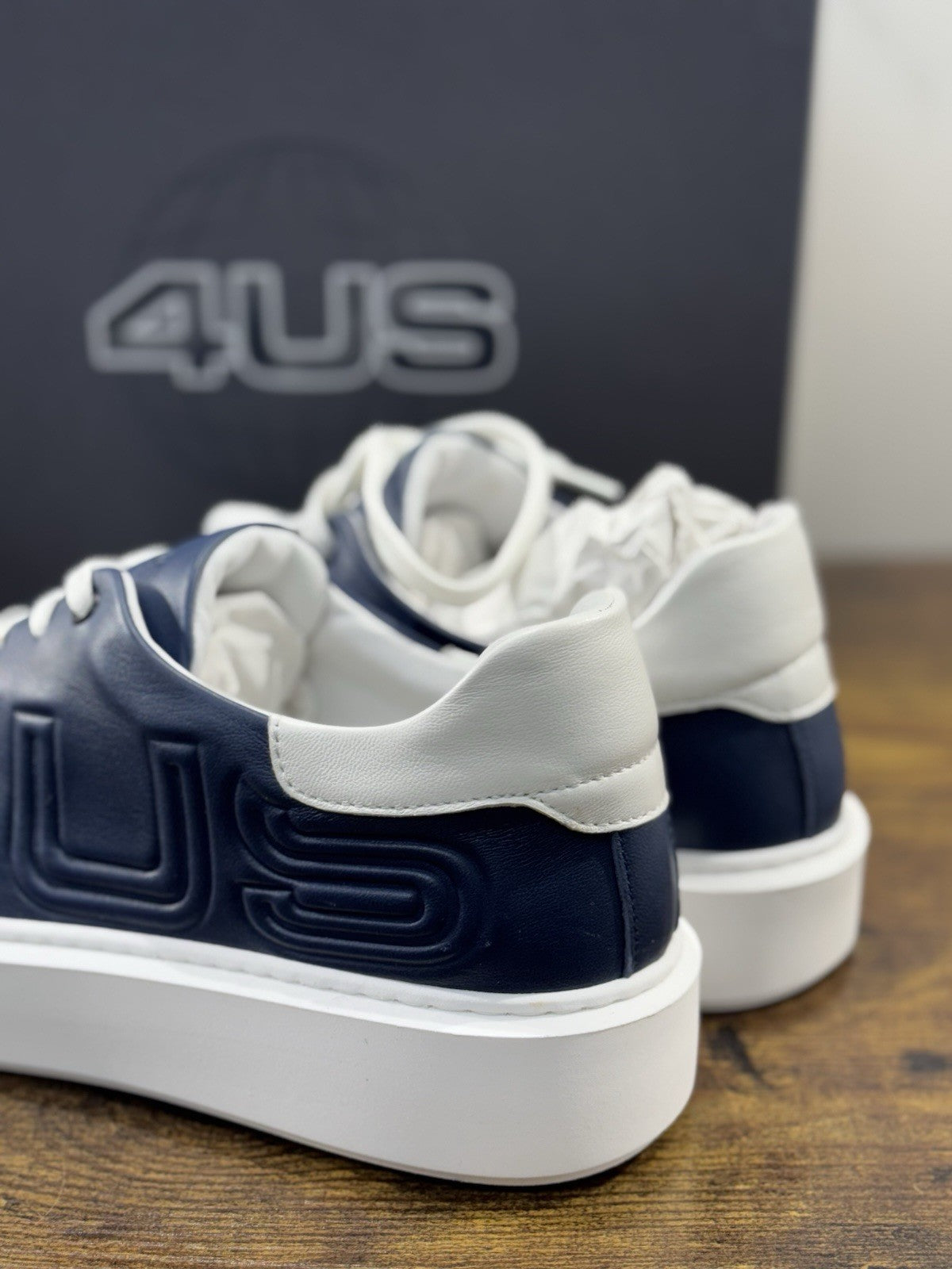 Paciotti 4US Sneaker Uomo Pelle Blu  Casual 44