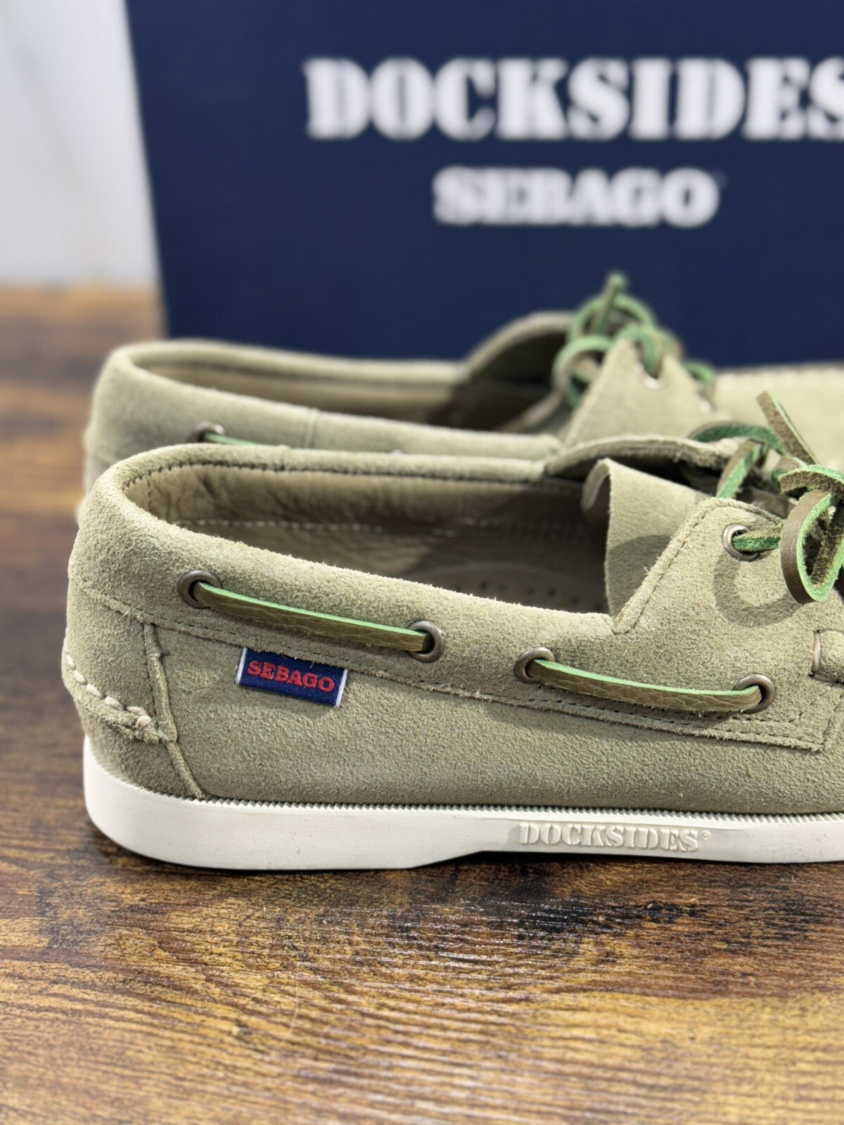 Sebago Docksides Portland Suede Militare Scarpa Da Barca Uomo Sebago 41