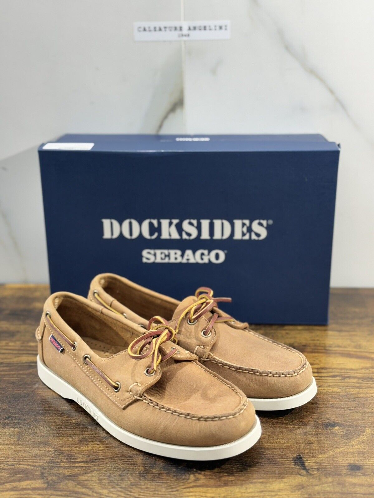 Sebago Docksides Portland Brown Tan Scarpa Da Barca Uomo Sebago 40