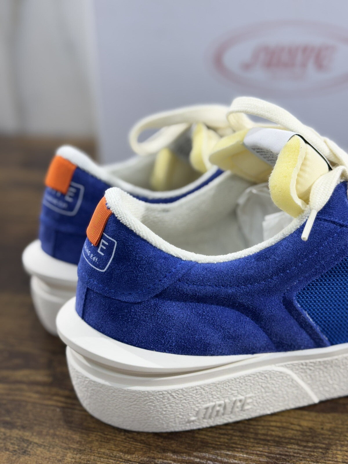 Strype Sneaker Uomo Low Top Suede Blu  Casual Men Shoes 46