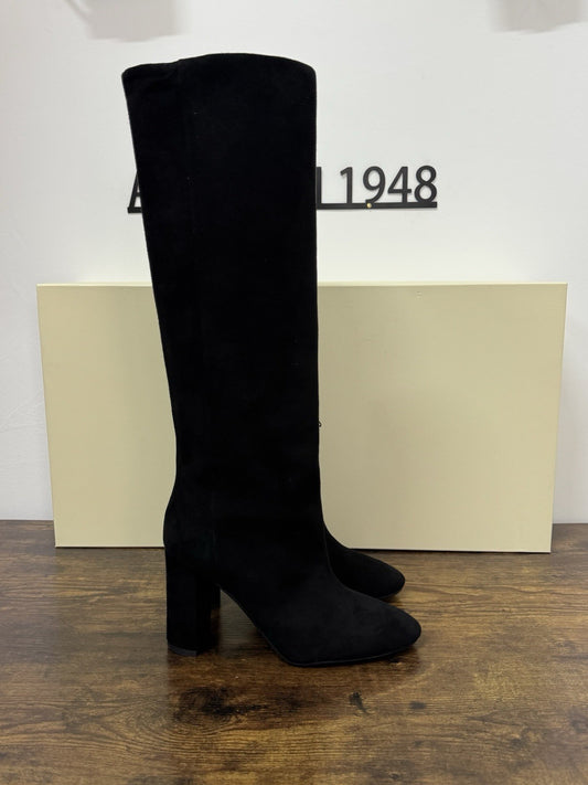 Roberto Serpentini  Stivale Suede Nero Con Tacco Casual Donna 38