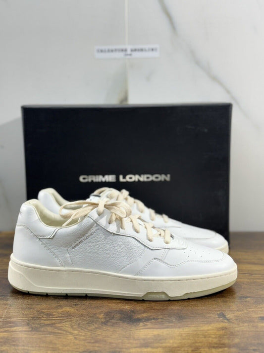 Crime London Sneaker Uomo Off Court OG Bianca       Pelle  Casual Men Shoes 43