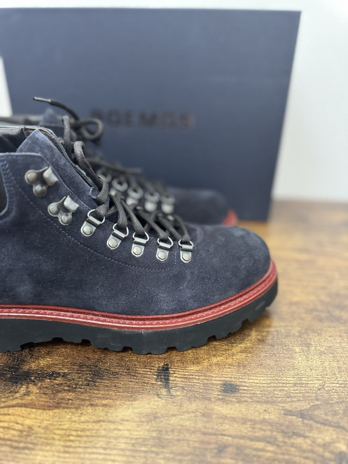 Boemos Pesula Suede Blu  100% Made In Italy Casual Boot Uomo 41