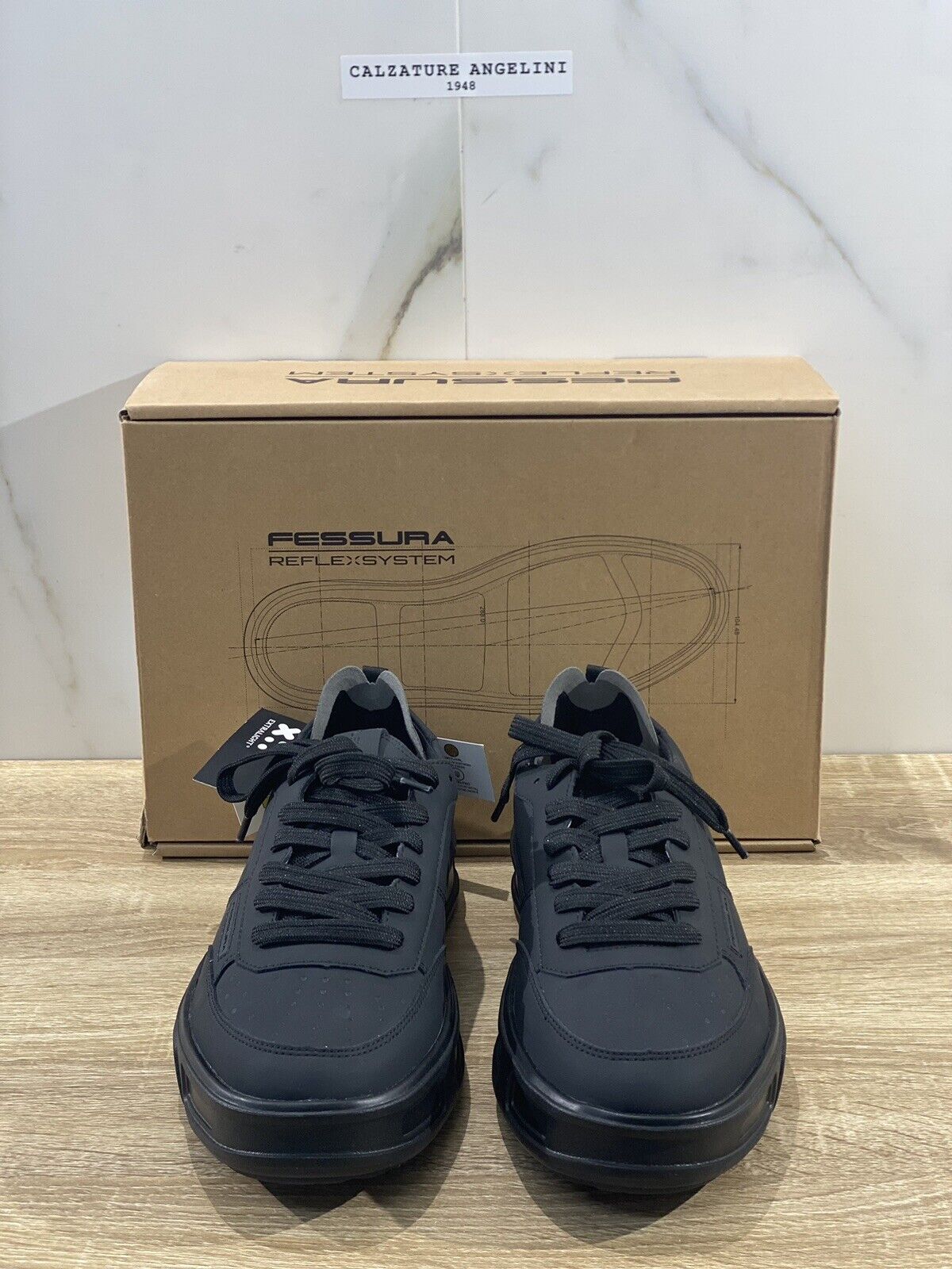 Fessura sneaker Uomo Reflex BASIC Skin Extra Light suoletta sughero black 40