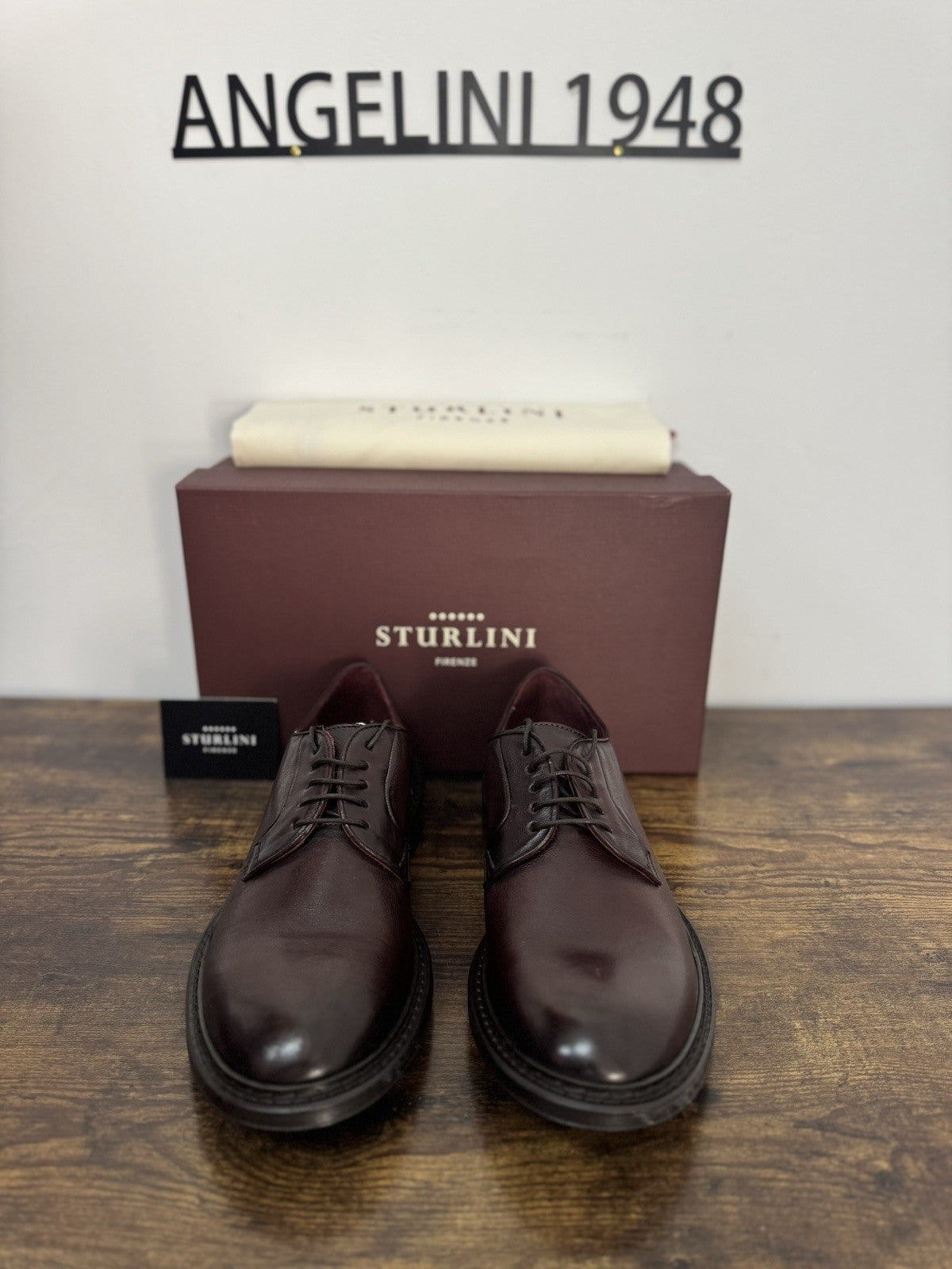 Sturlini  Derby Pelle Bordo’  Luxury Scarpa Uomo 43.5