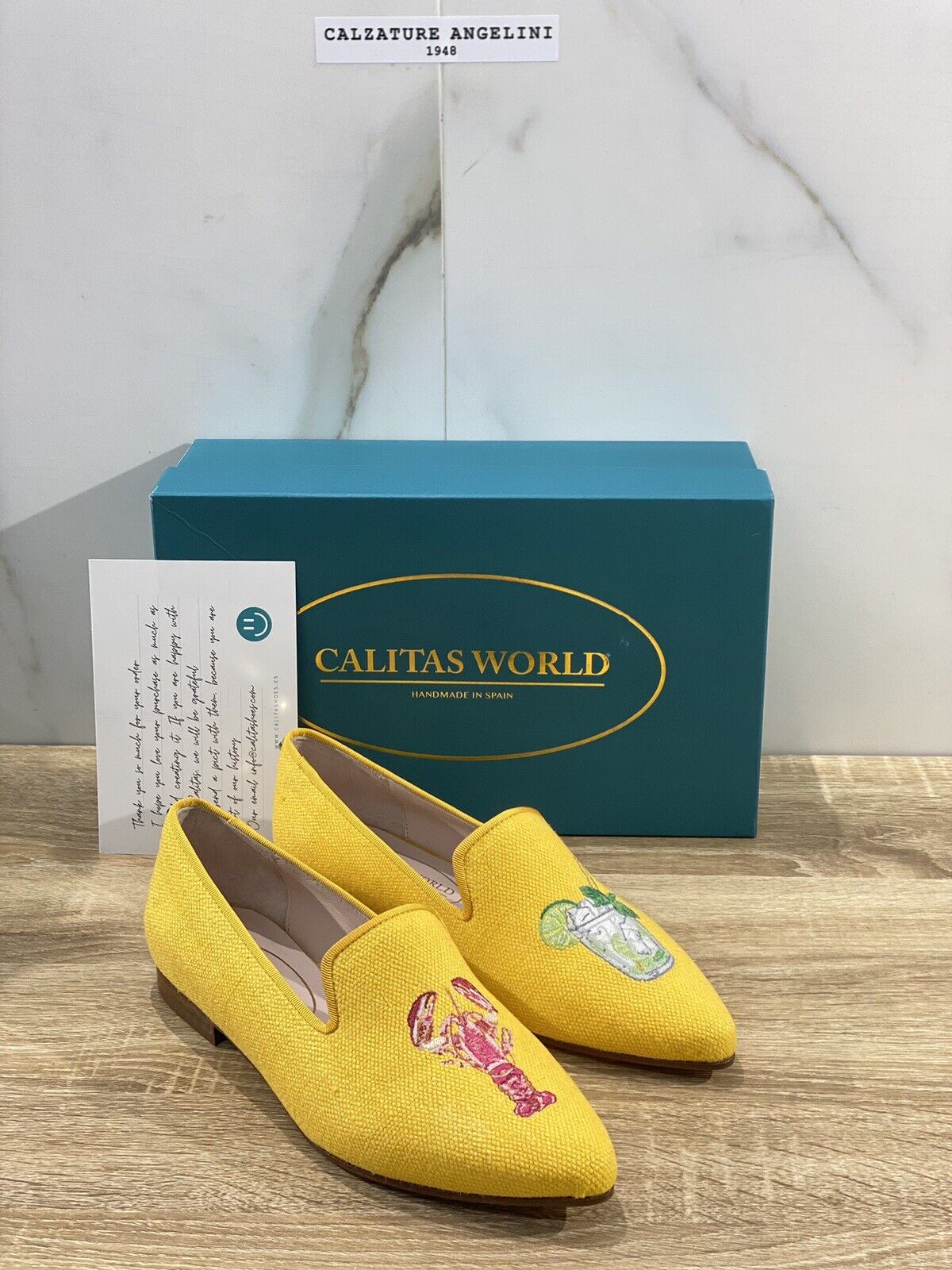 Calitas Mocassino Donna in lino giallo luxury handmade woman shoes 38