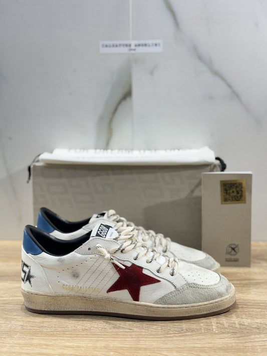 Golden Goose Ball Star Sneaker Uomo Bianca Red  Luxury Casual Golden Goose 42