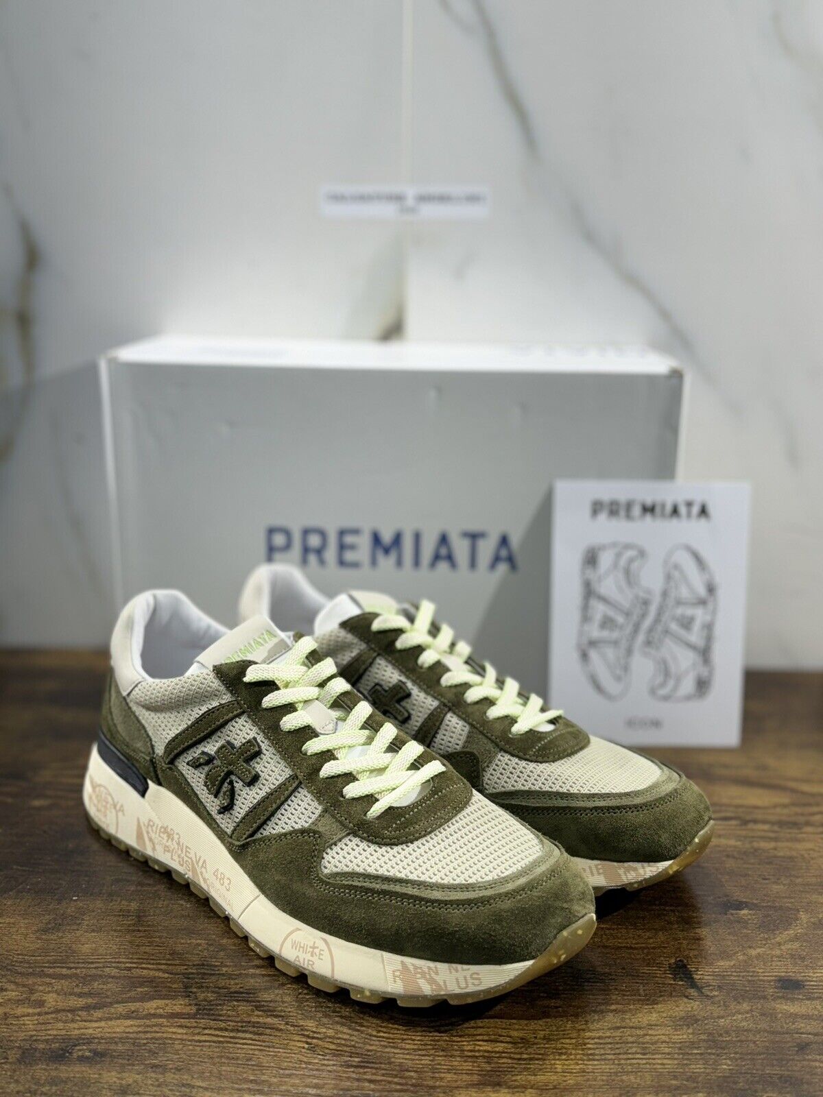 Premiata Landeck     Sneaker Uomo Pelle Verde    Casual Sneaker Premiata Uomo 44