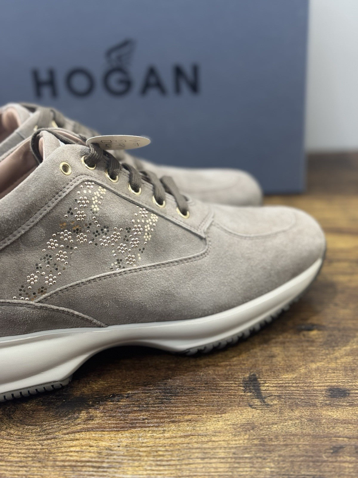 Hogan Interactive Suede Palude Micro Borchie  Casual Hogan Donna 36.5