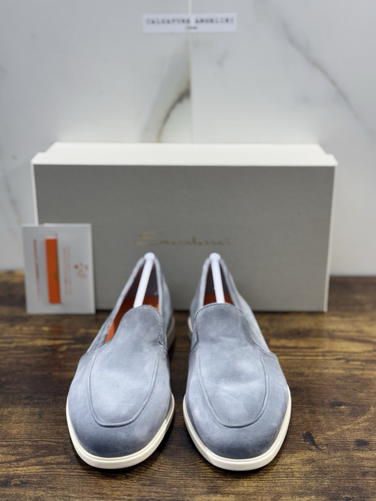 Santoni Mocassino Summer Walk Suede Grey Luxury Santoni Scarpe Uomo 41